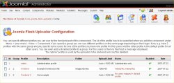 joomla flash upload JFUploader config image